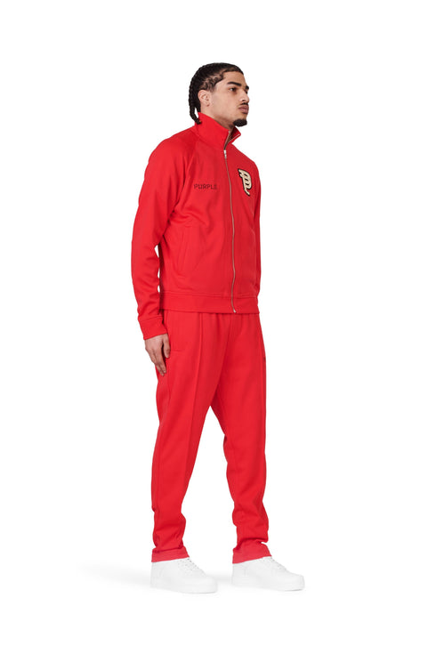 PURPLE BRAND SOLID RED MONOGRAM TRACK PANT Mens Apparel -